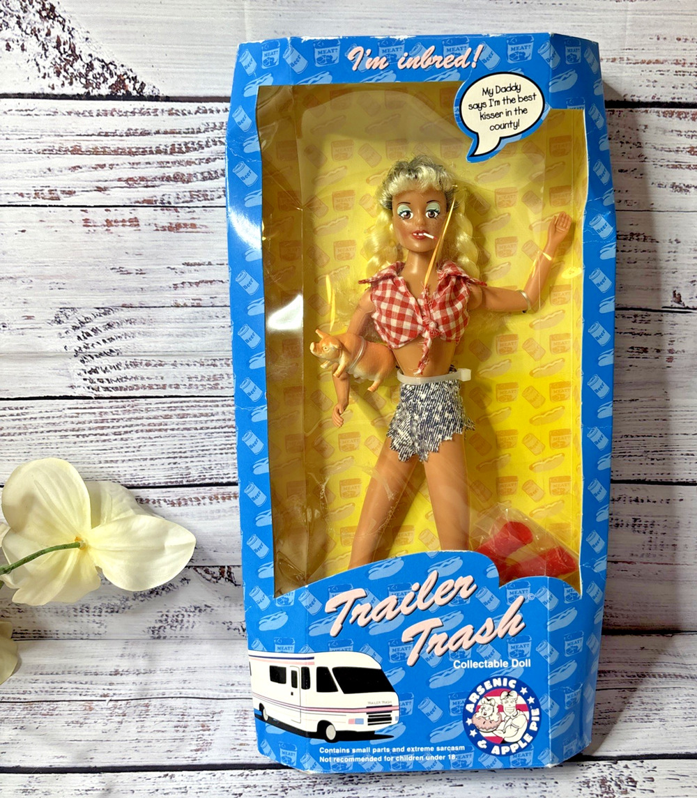 1999 Barbie Trailer Trash Collectible Doll & Pig W/ Cigarette 1st Edition New